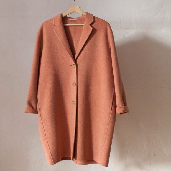 Acne Studios Coat Avalon Double Wool Cashmere Subtle Pink EU 32 Small - Picture 1 of 7
